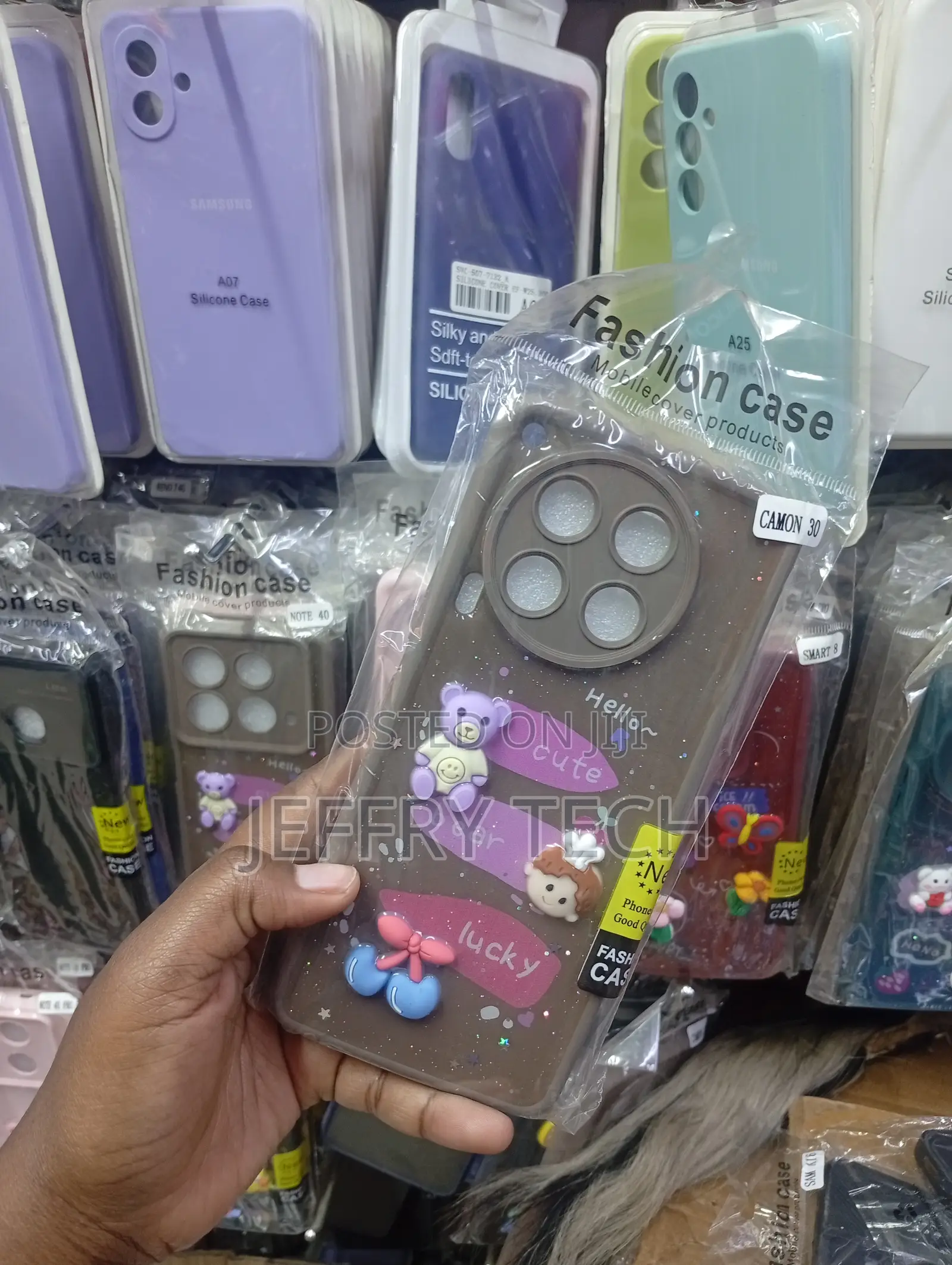Tecno Camon 30 Silicone Phone Case Featuring 3d Cartoon Charms