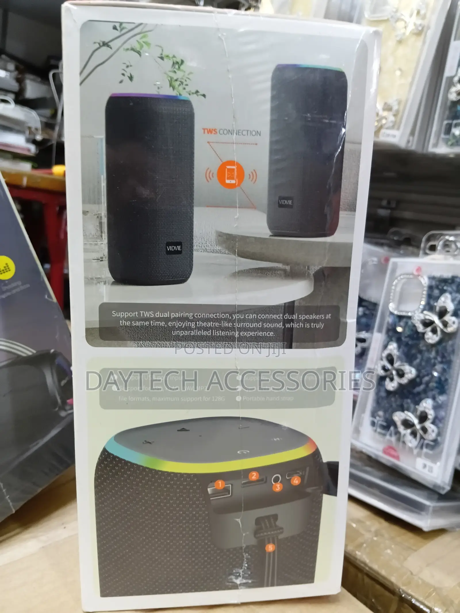 This Is a Vidvie Sp927 Portable Wireless Speaker With RGB Lighting.