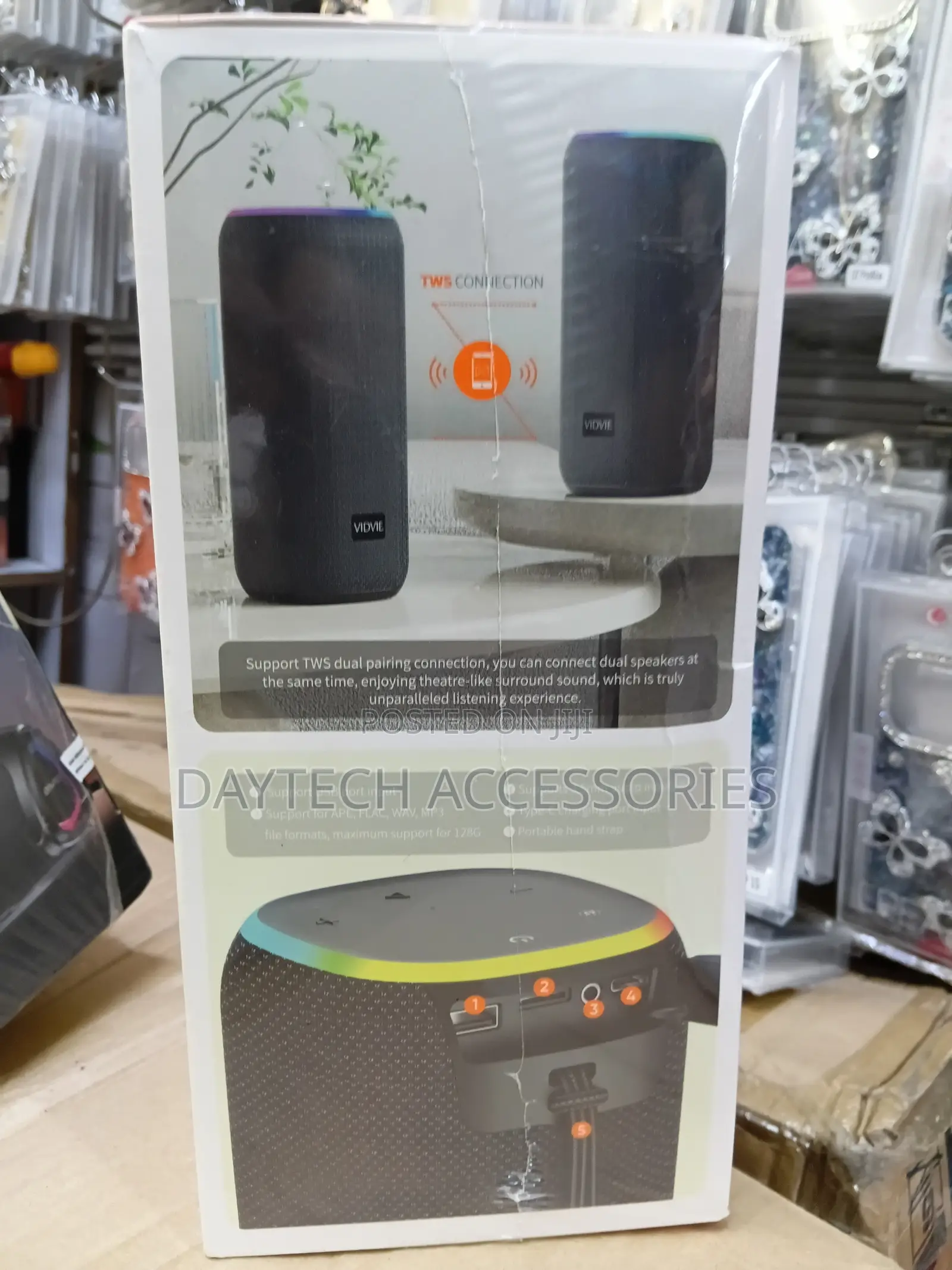This Is a Vidvie Sp927 Portable Wireless Speaker With RGB Lighting.