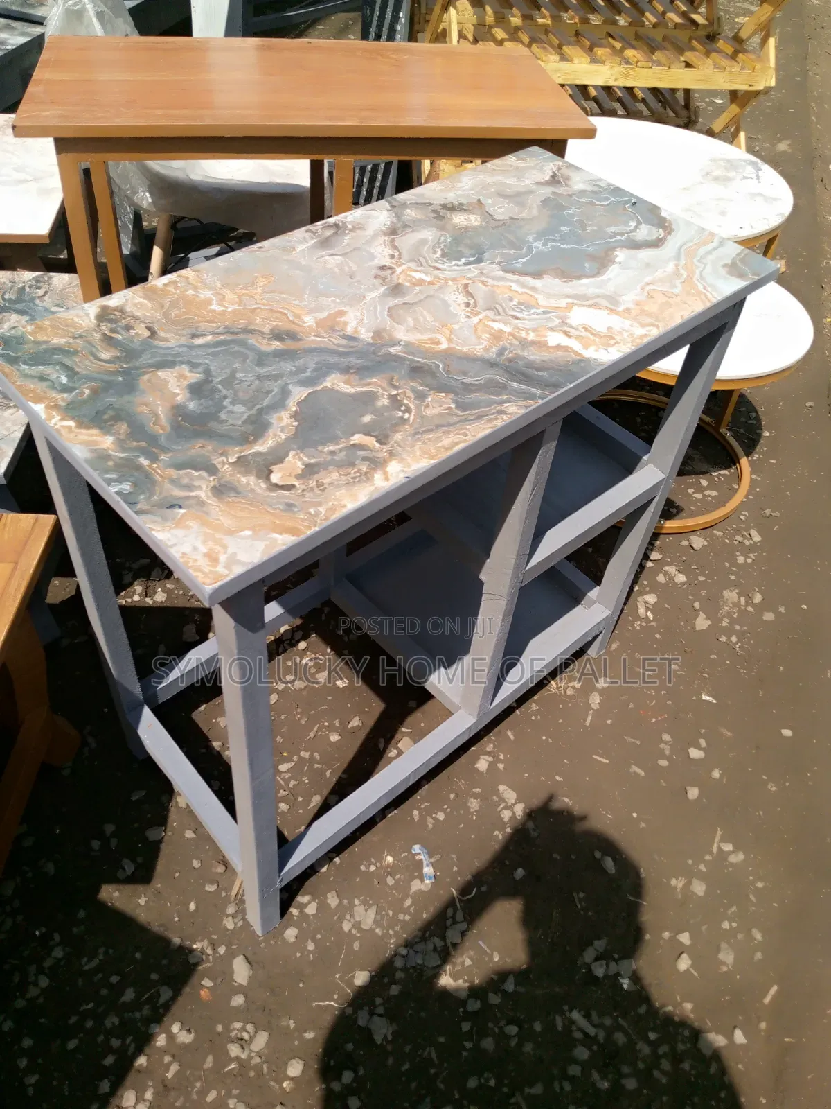 Flower Decor Kitchen Table 2 Burner Cooker Table