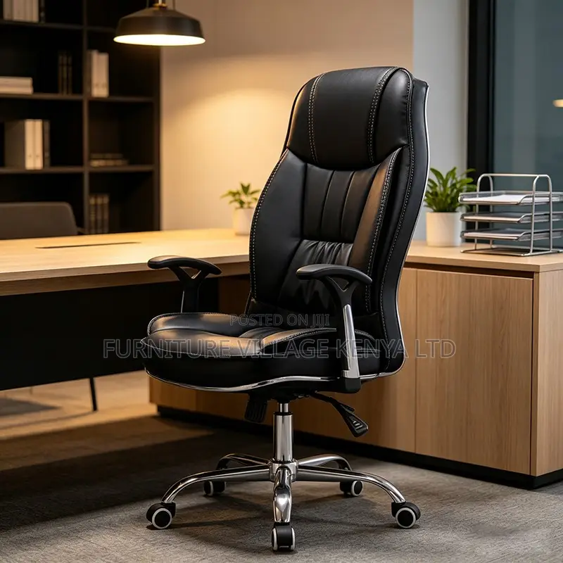 Office Chair Leather With Comfy Sponge