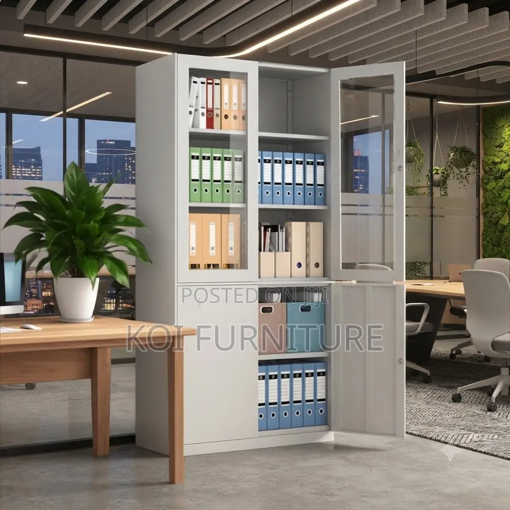 Office Cabinet; Heavy-Duty Steel Constructed Files Store Cabinet