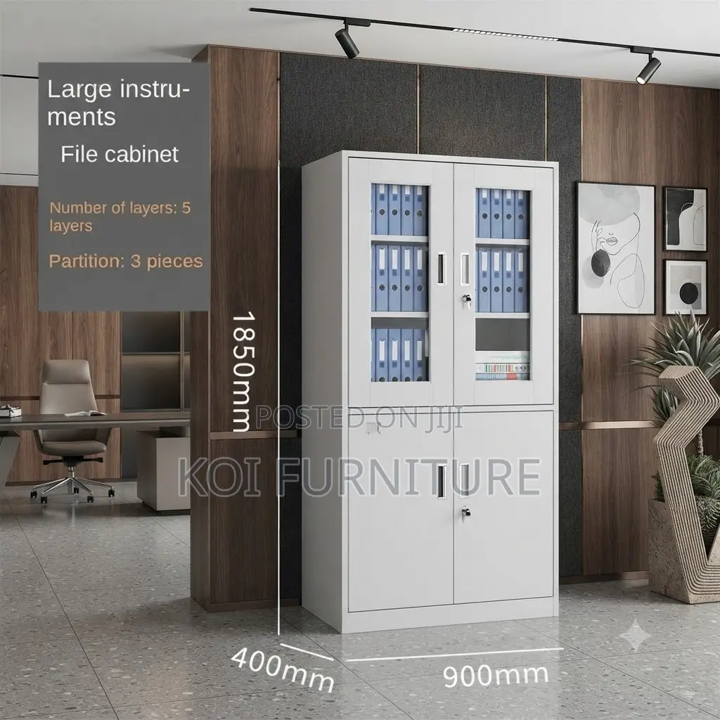 Office Cabinet; Heavy-Duty Steel Constructed Files Store Cabinet
