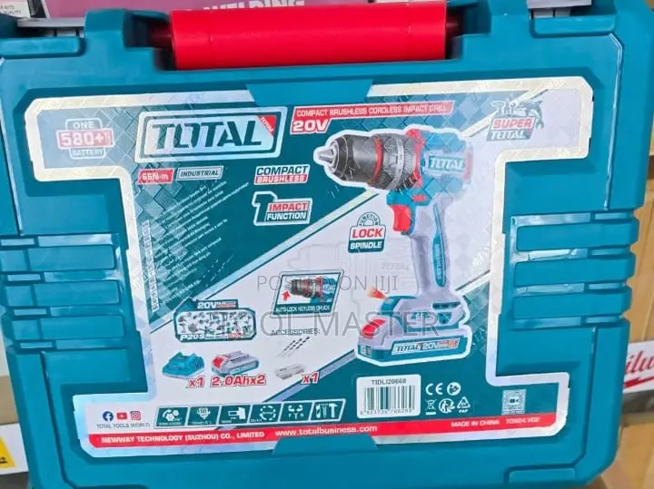 Total 20v Brushless Cordless Impact Drill Kit