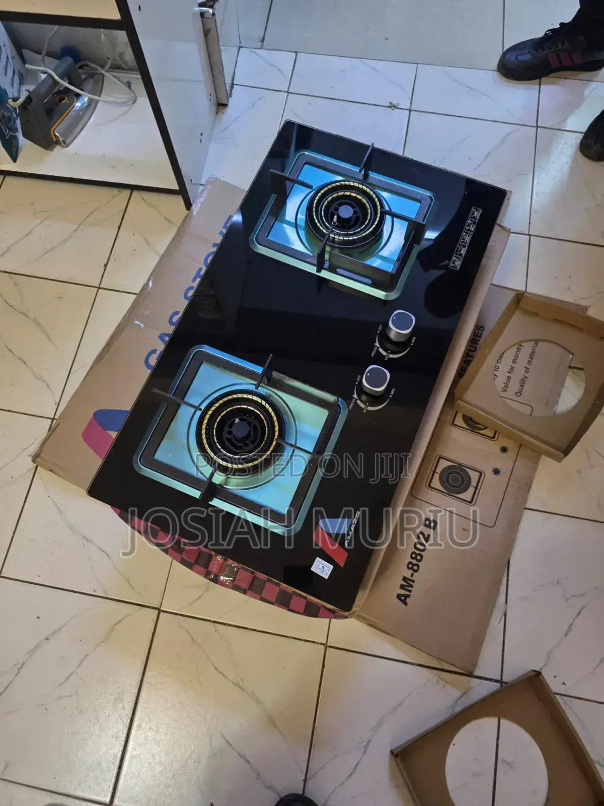 Amazr 2 Burner Inbuilt Glass Stove