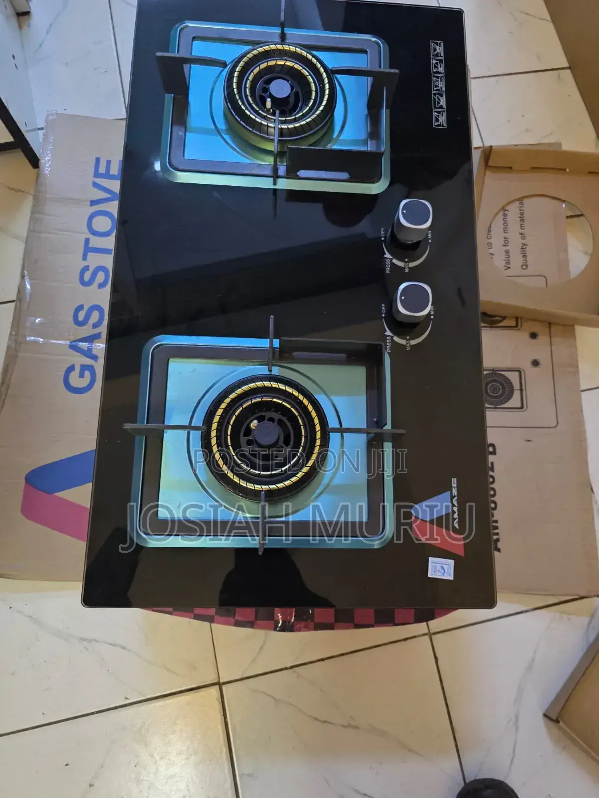 Amazr 2 Burner Inbuilt Glass Stove