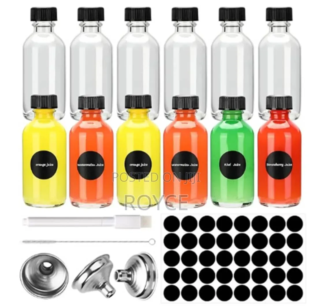 12pcs 60ml Ginger Shot Bottle Set