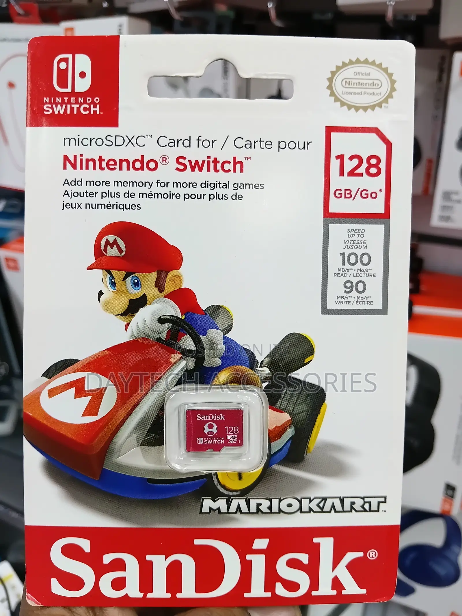 This Is A 128gb Sandisk Microsdxc Card For The Nintendo Switch.