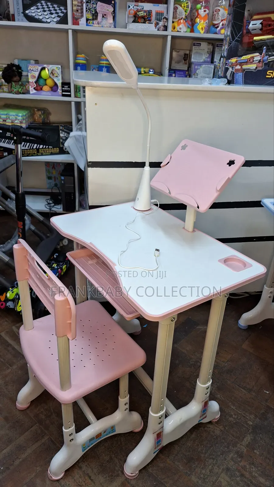 Kids Study Table Set With Book Stand,Drawer Led Lamp