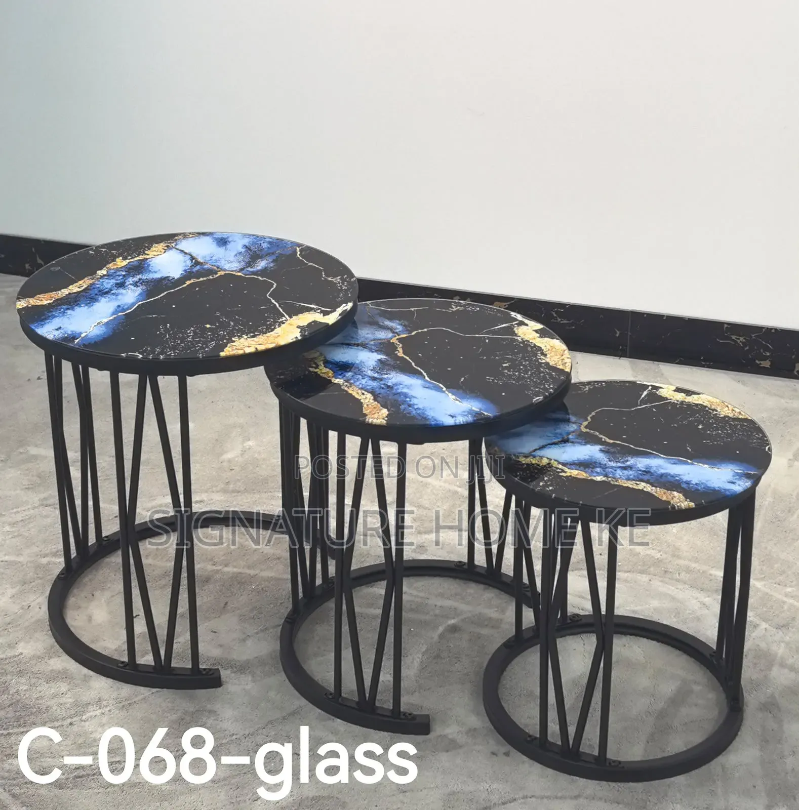 3 in 1 Glass Effect Executive Coffee Table