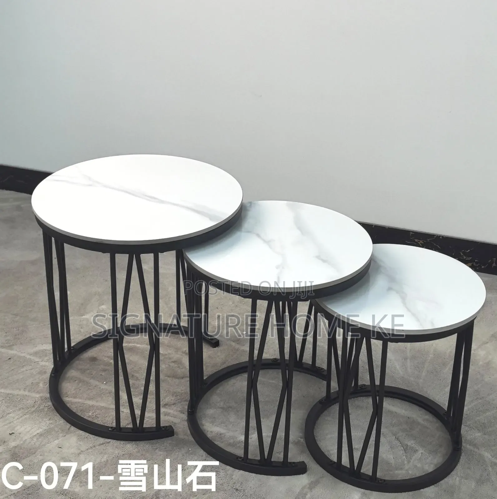 3 in 1 Executive Pure Marble Table