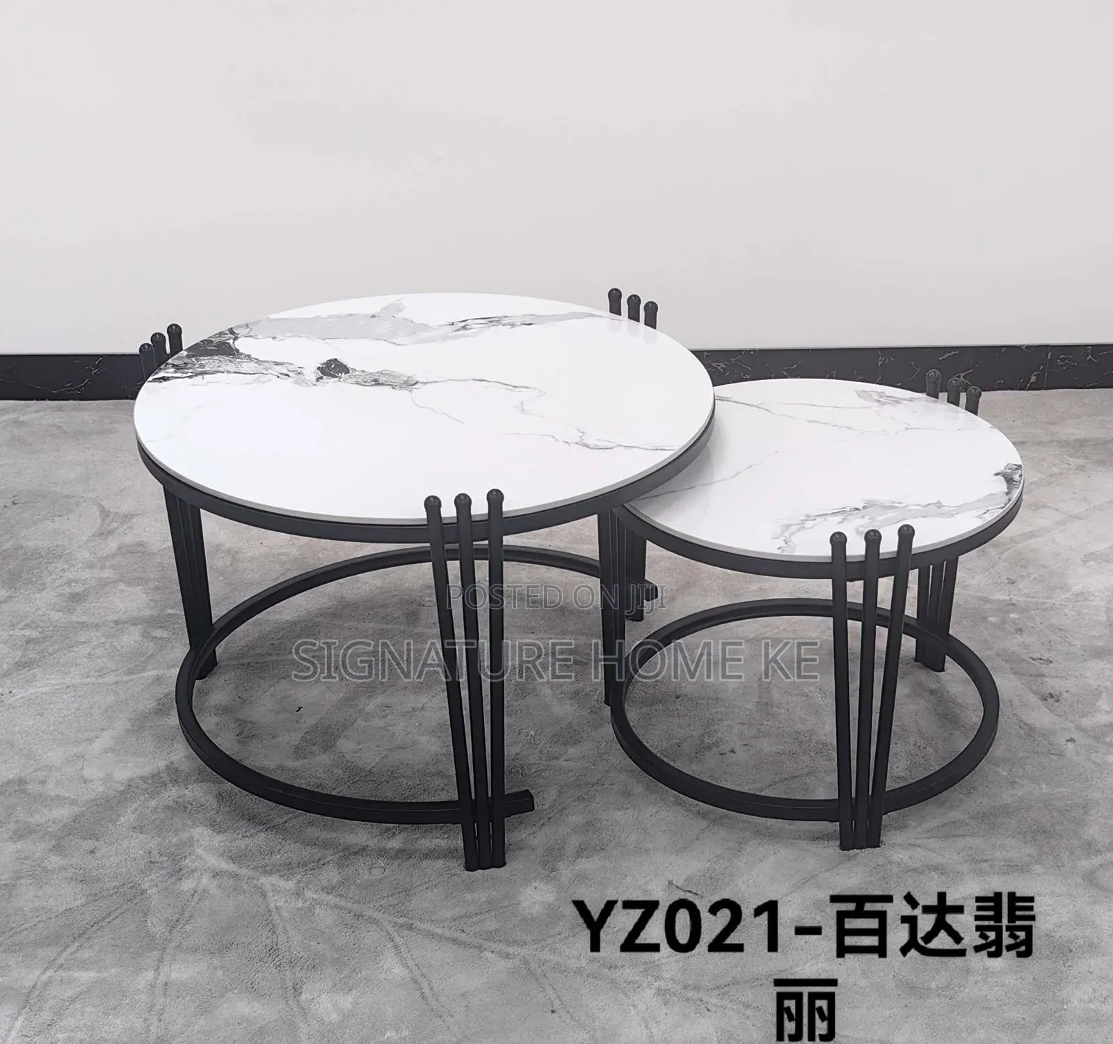 2 in 1 Executive Pure Marble Table