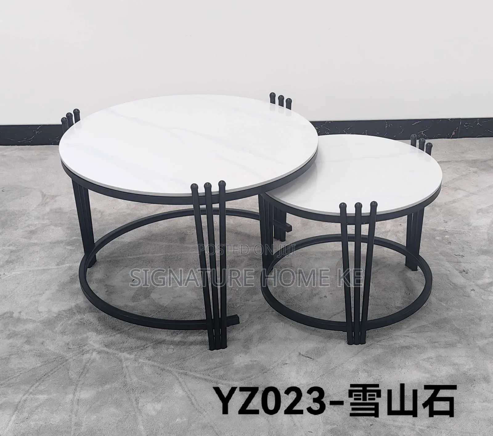 2 in 1 Executive Pure Marble Table