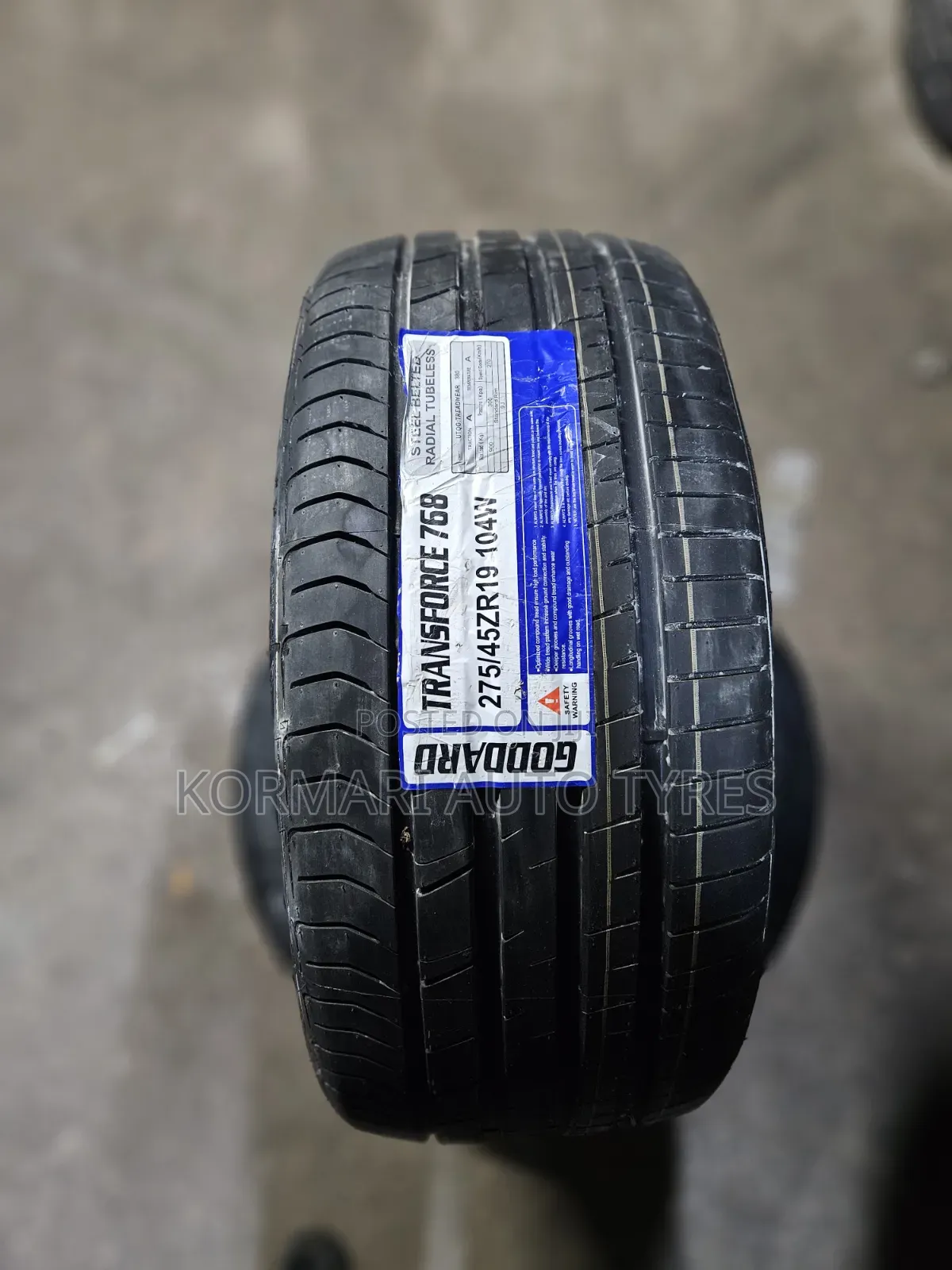 275/45r19 Goddard Tyre