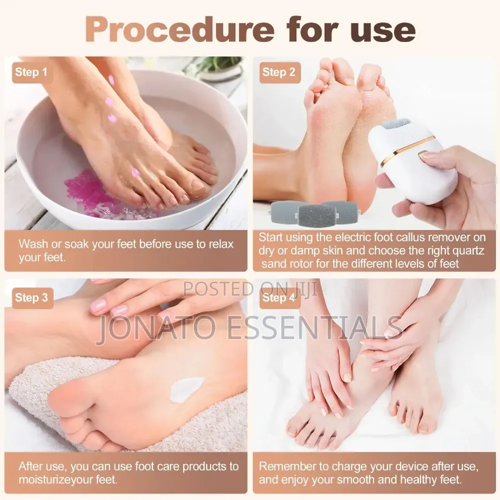 Electric Foot File Callus Remover - Rechargeable Pedicure Tool