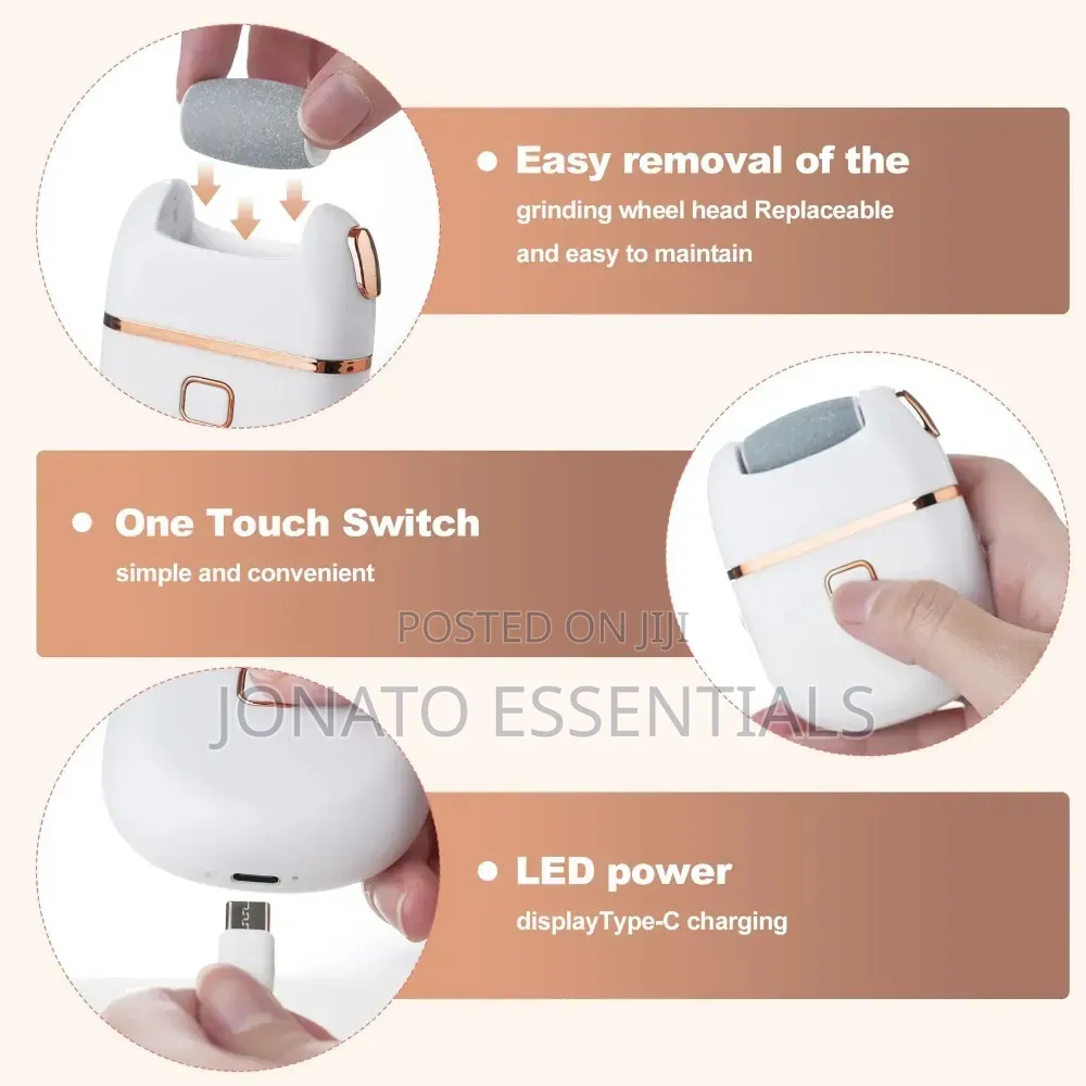 Electric Foot File Callus Remover - Rechargeable Pedicure Tool