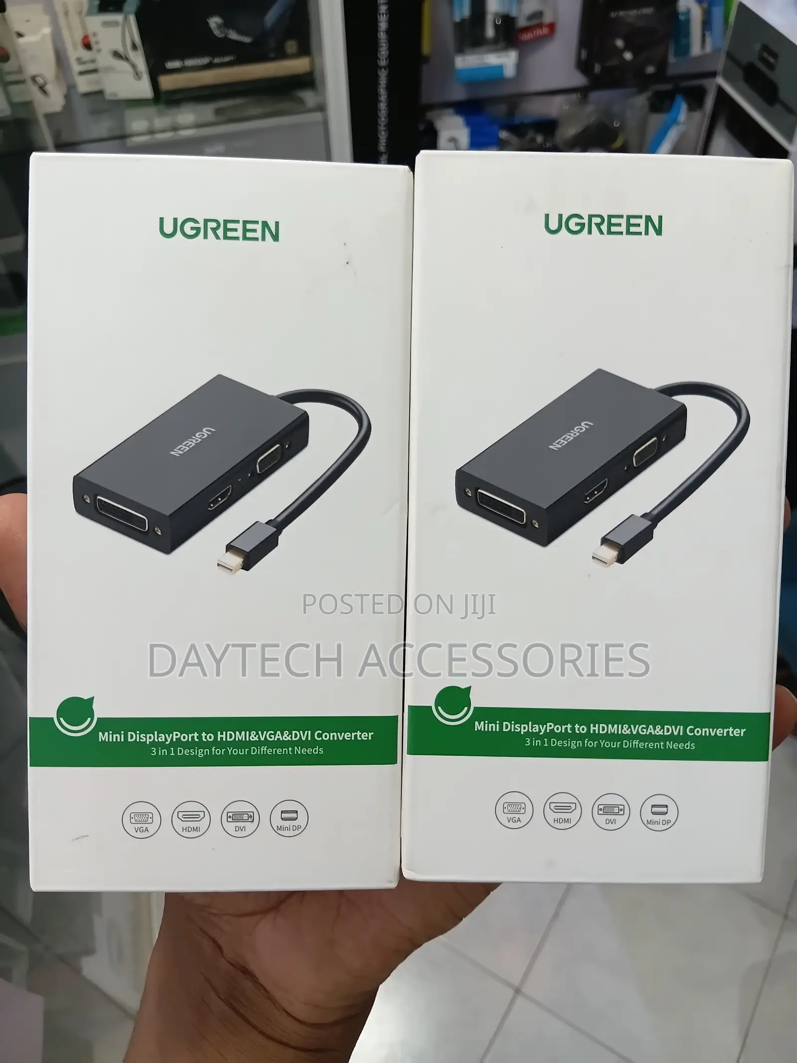 Ugreen Mini Displayport to Hdmi/Vga/Dvi 3-in-1 Converters (Md114).