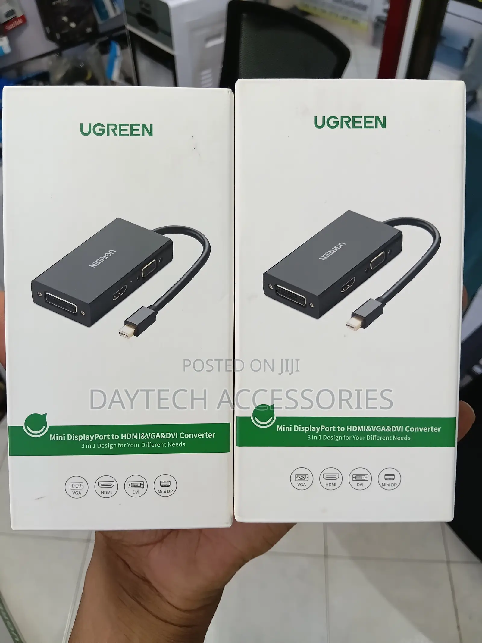 Ugreen Mini Displayport to Hdmi/Vga/Dvi 3-in-1 Converters (Md114).