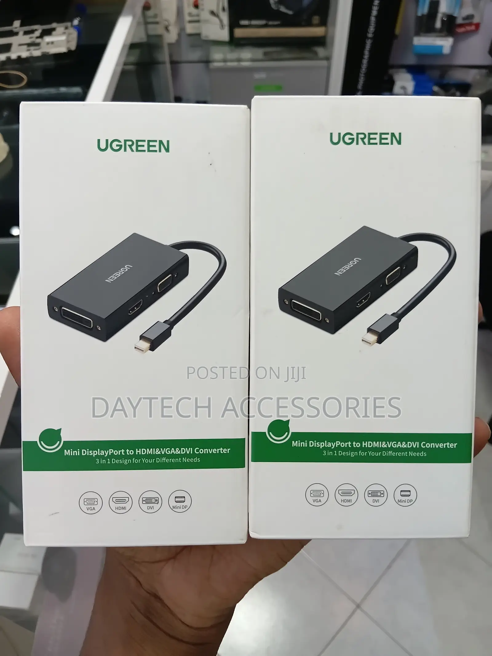 Ugreen Mini Displayport to Hdmi/Vga/Dvi 3-in-1 Converters (Md114).