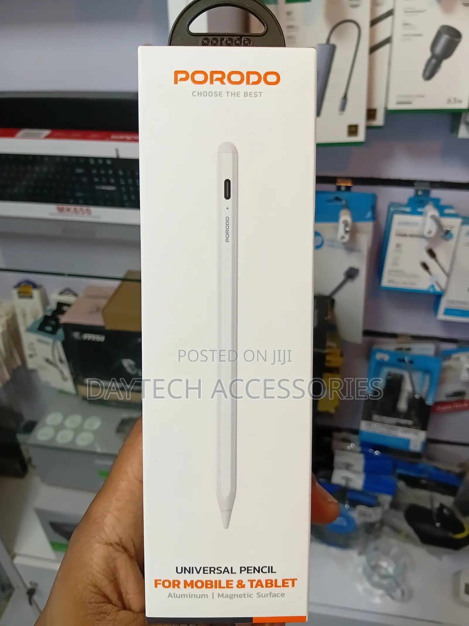Porodo Universal Smart Pencil With Touch Switch Magnetic Surface.