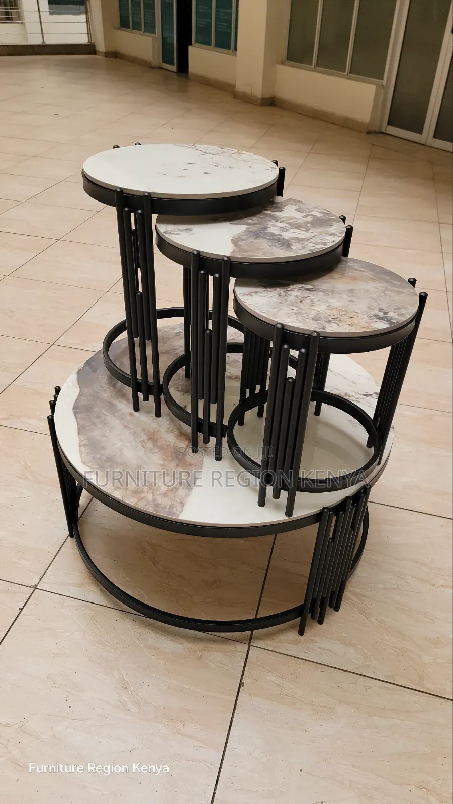 Marble Top 4in1 Round Coffee Table