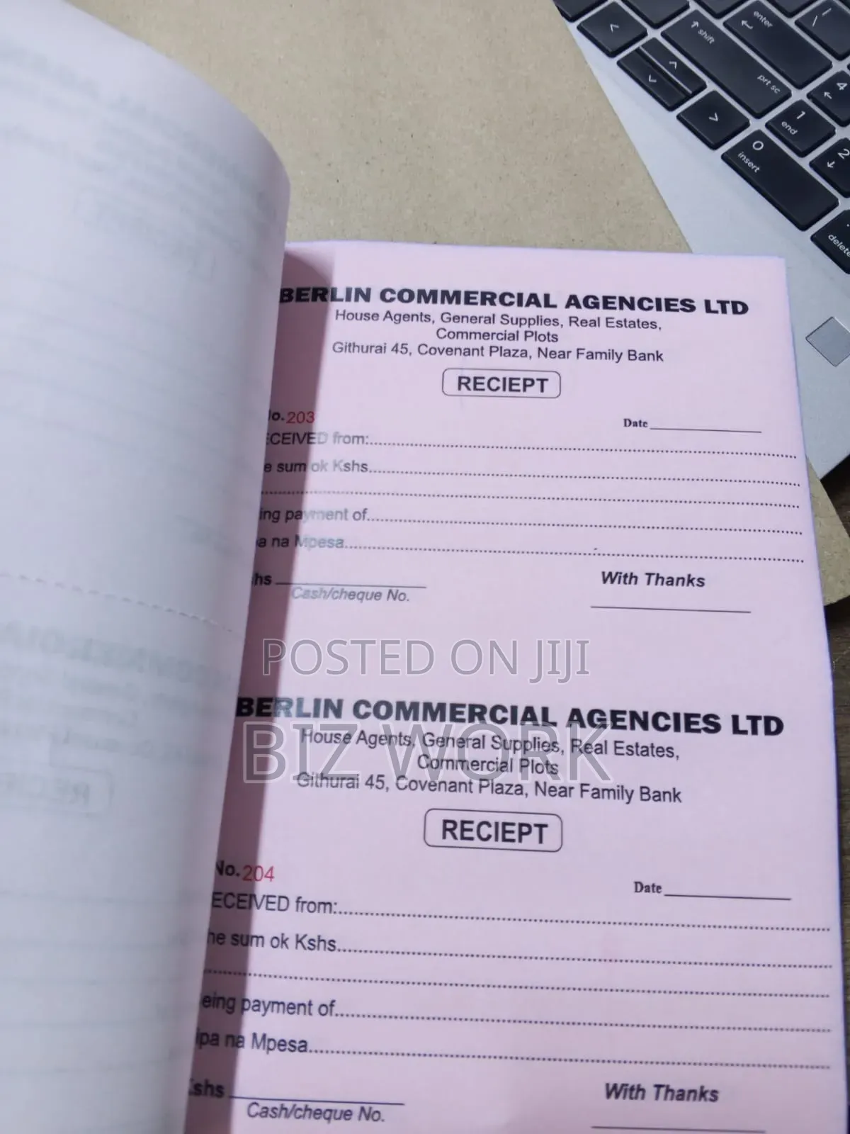 Receipt Books Printing