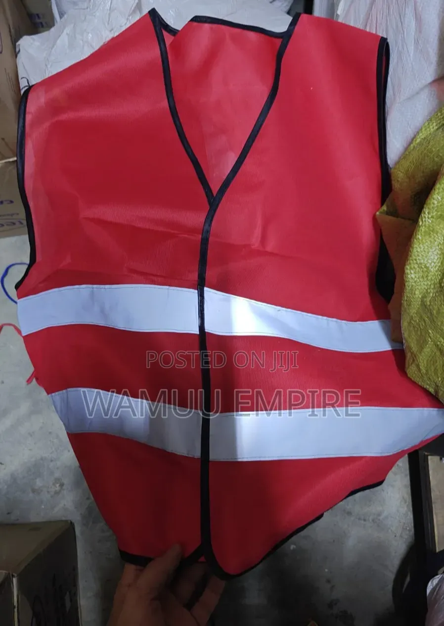 Velcro High-visibility Red Reflective Safety Vest