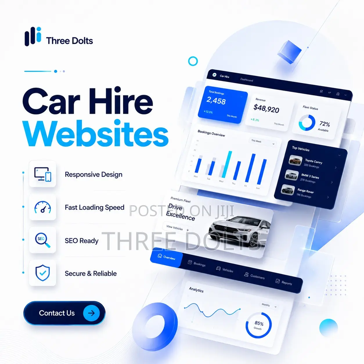 Car Hire Websites – Bookings, Fleet Secure Payments