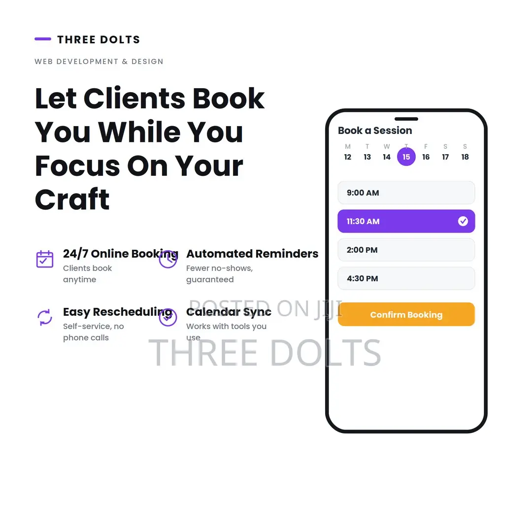 Custom Booking Website App Development | Online Scheduling