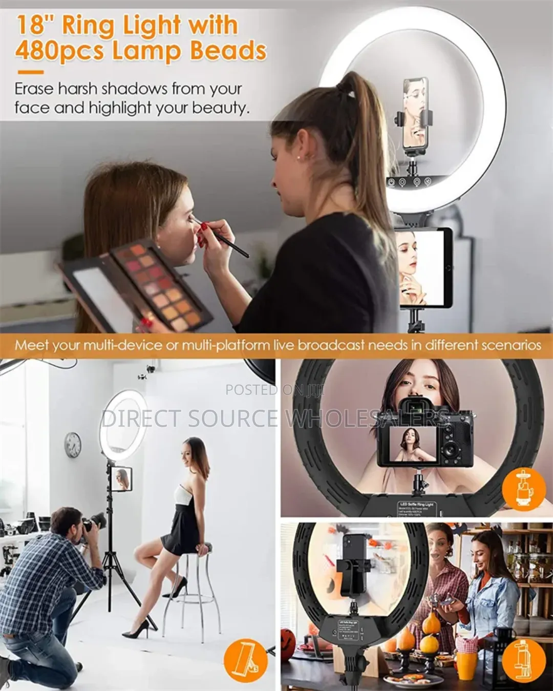 Make-up, And Tiktok Light 18 Inches