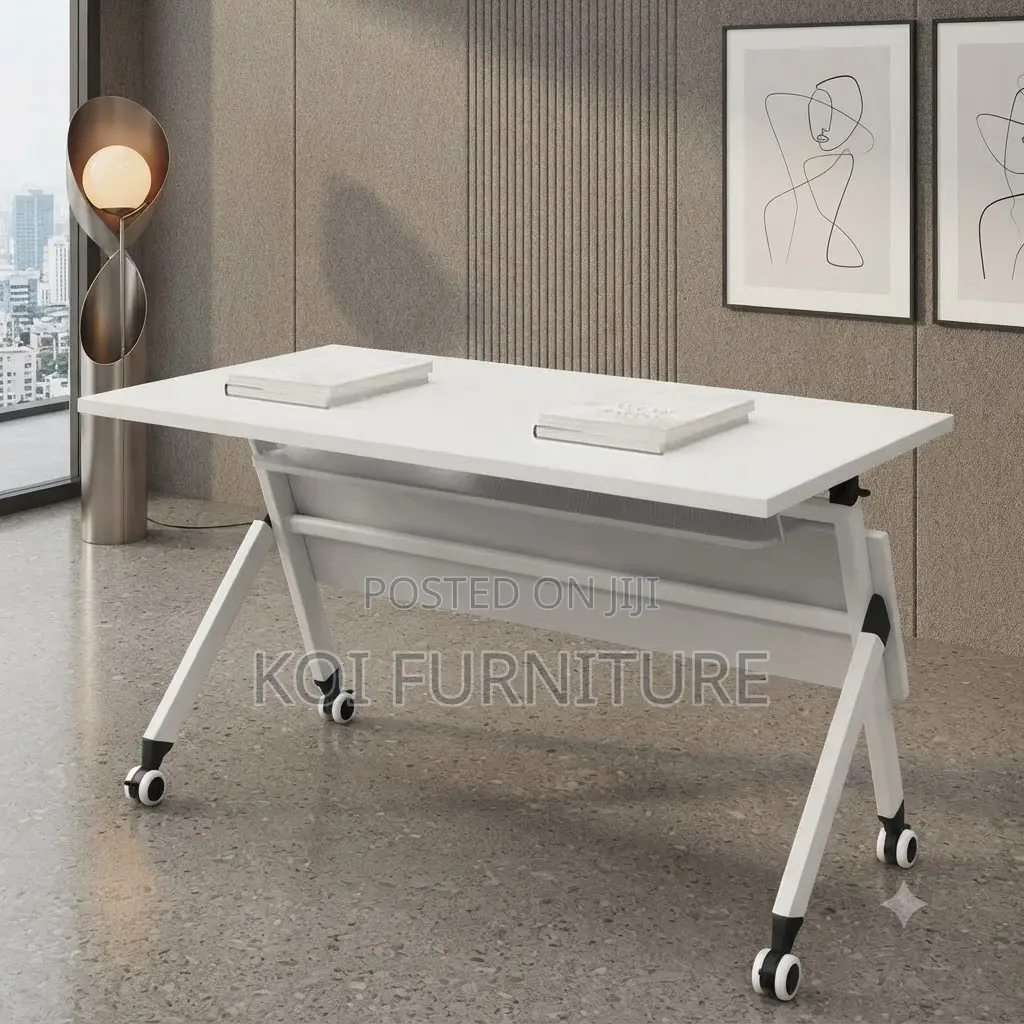 Office Desk; Foldable White Hall Meeting Table