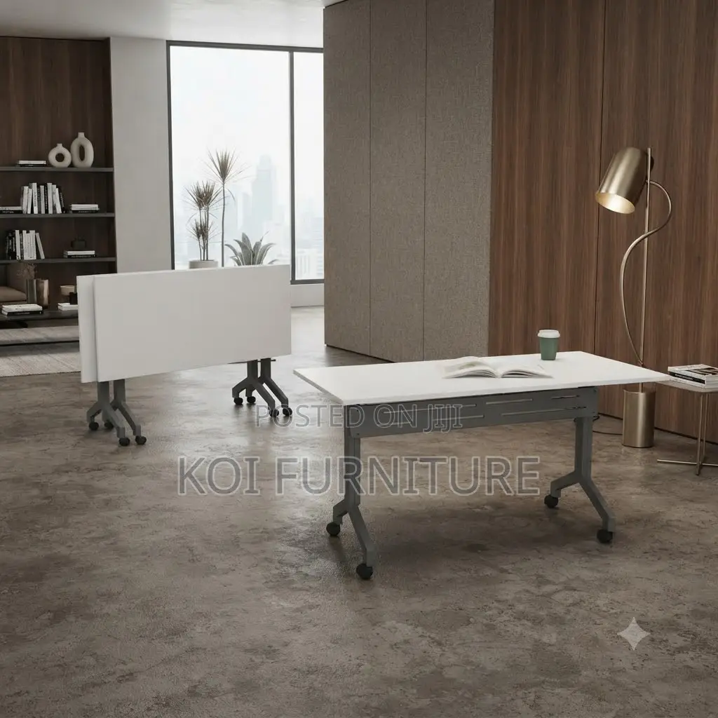 Office Desk; Foldable White Hall Meeting Table