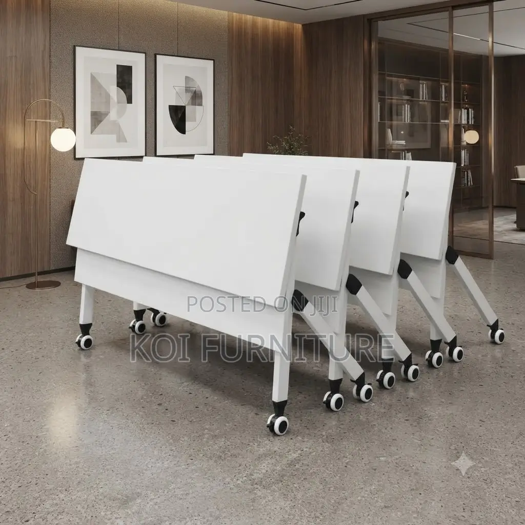 Office Desk; Foldable White Hall Meeting Table