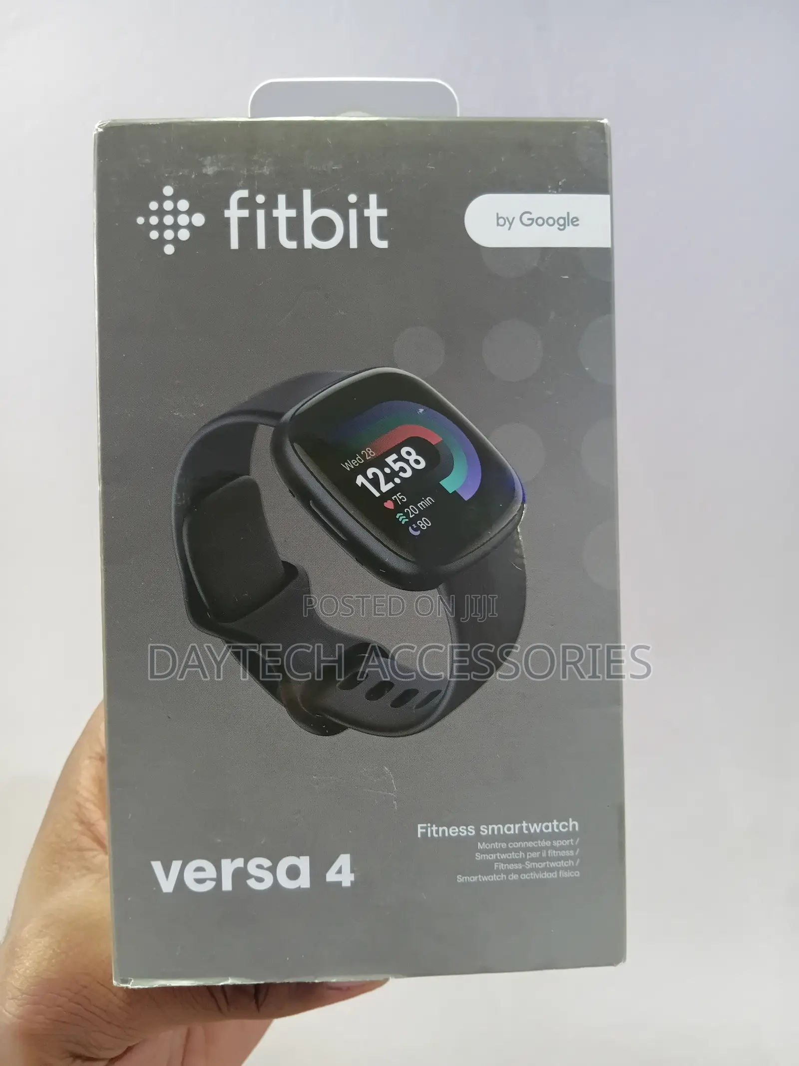 This Fitbit Versa 4 Is a Black Graphite Fitness Smartwatch