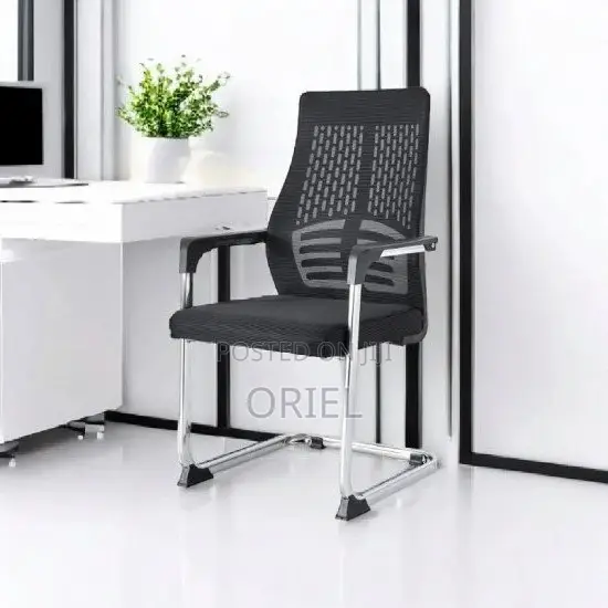 Office Chair : Mid-Back Sled Base Clerical Office Seat