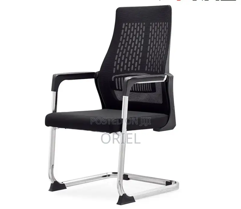 Office Chair : Mid-Back Sled Base Clerical Office Seat