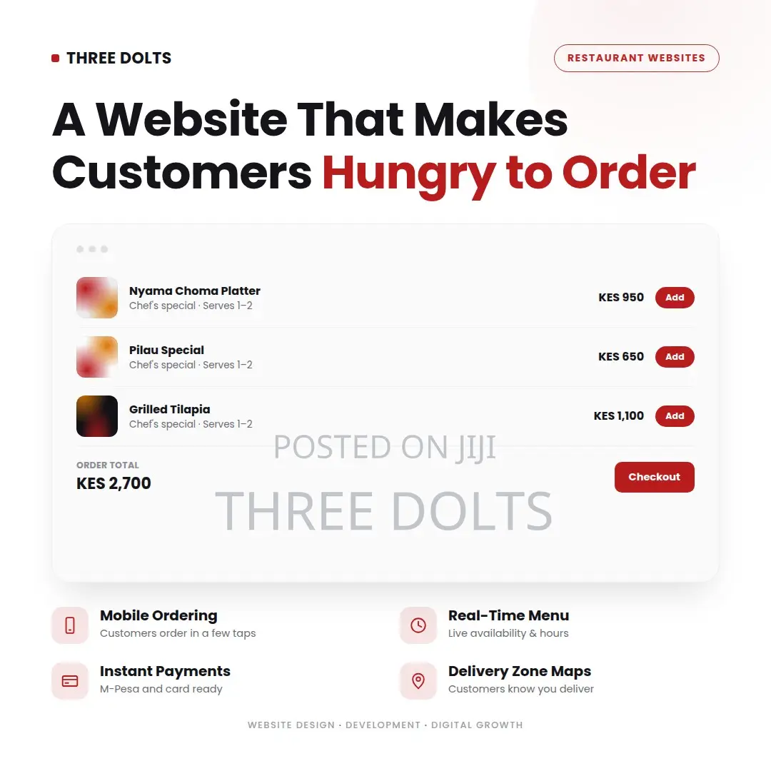 Restaurant Website Design With Online Ordering | Food Business