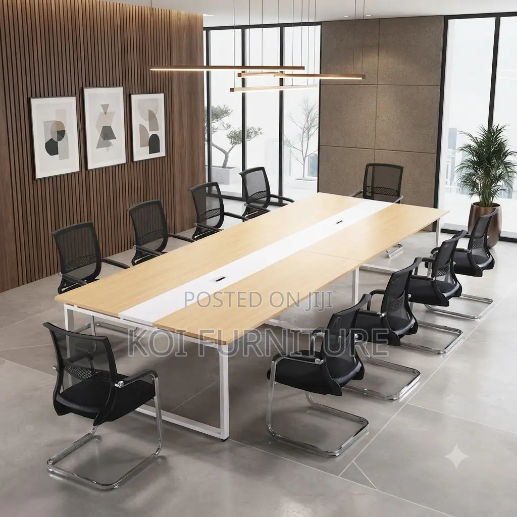 Boardroom Table; 2.4 Meter Boardroom Meeting Room Multi-Persontable