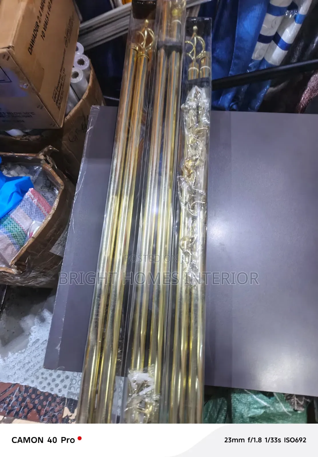 Gold Curtain Rods 2m and 3m Curtain Rods