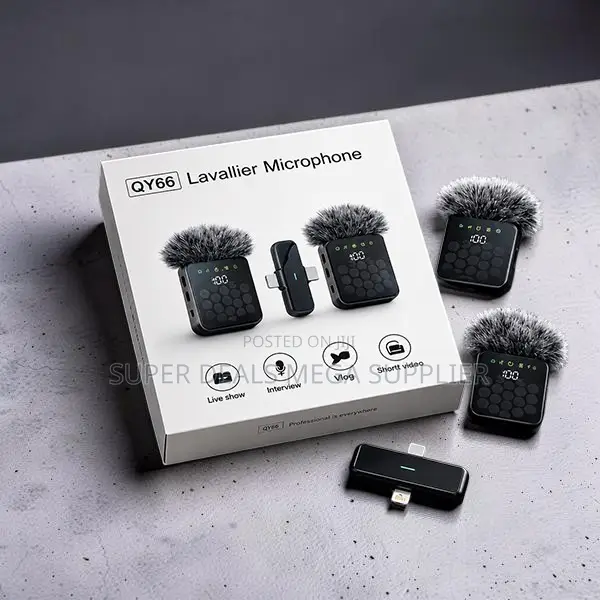 Video Recording 3 in 1 Dual Mics Wireless Lavalier Microphone