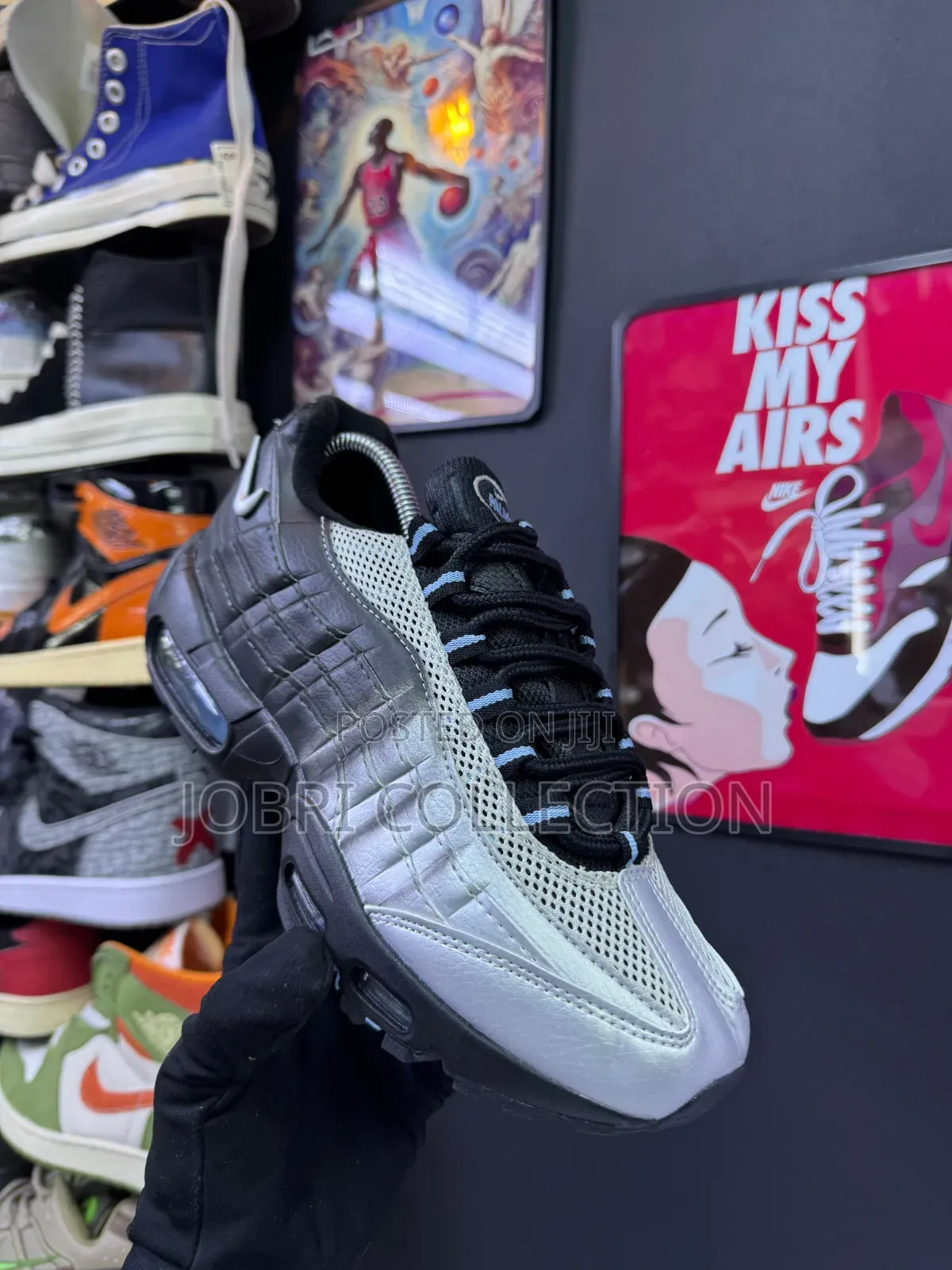 Palace X Nike Air Max 95 Big Bubble Metallic Silver Sneakers