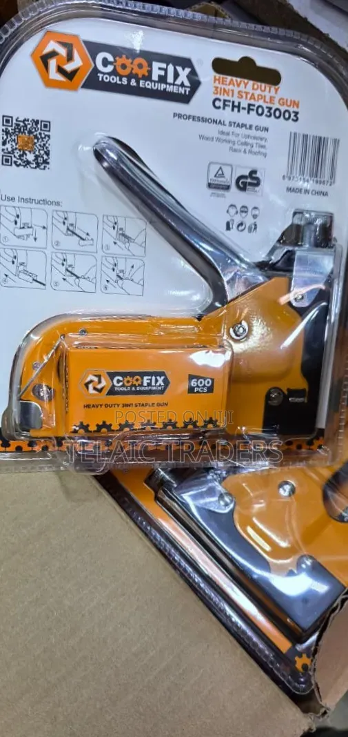 Coofix Staple Gun 3in1 With 600pcs Staple Pins