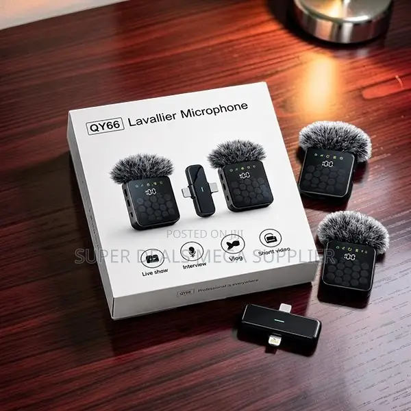 High Quality 3 In 1 Dual Mics Wireless Lavalier Microphone