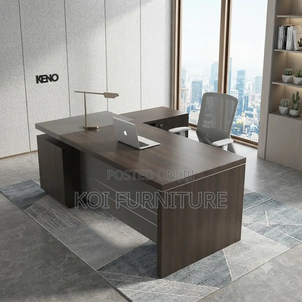 Office Desk; High-End 1.8 Meters Executive Desk With Cable Management