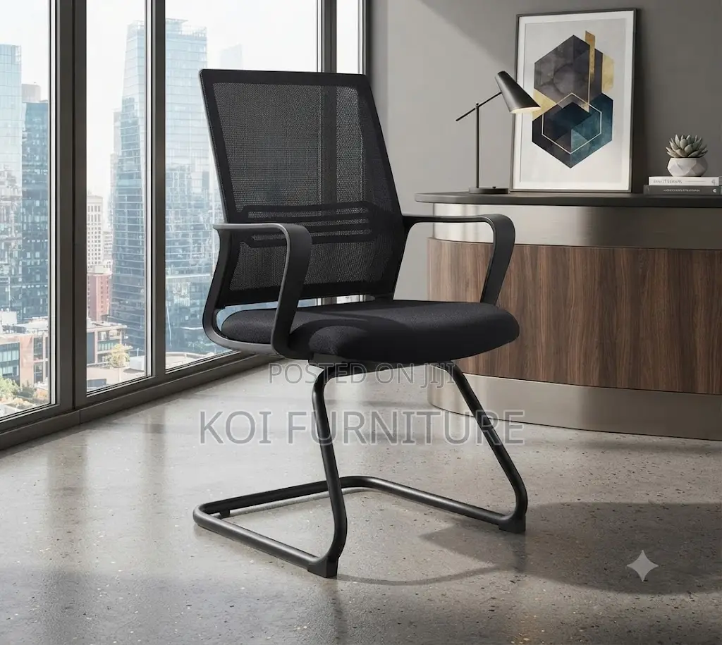 Office Chairs; Mesh Visitors Meeting Chairs With Sled Base