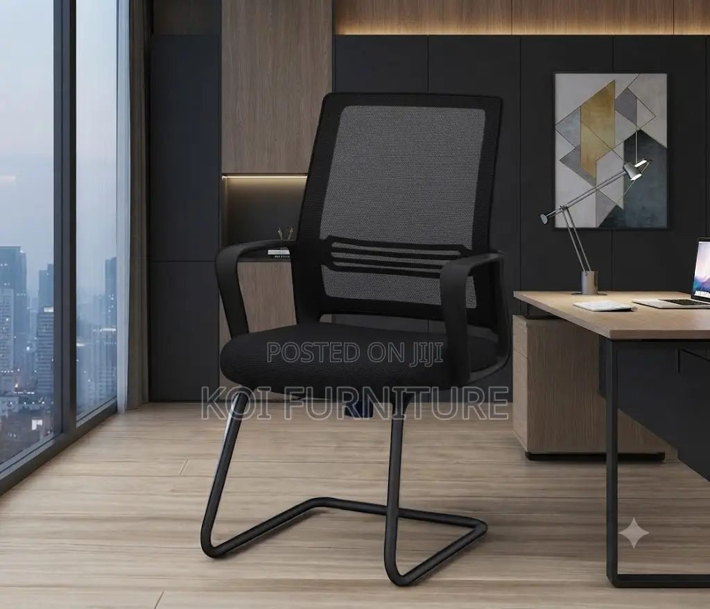 Office Chairs; Mesh Visitors Meeting Chairs With Sled Base