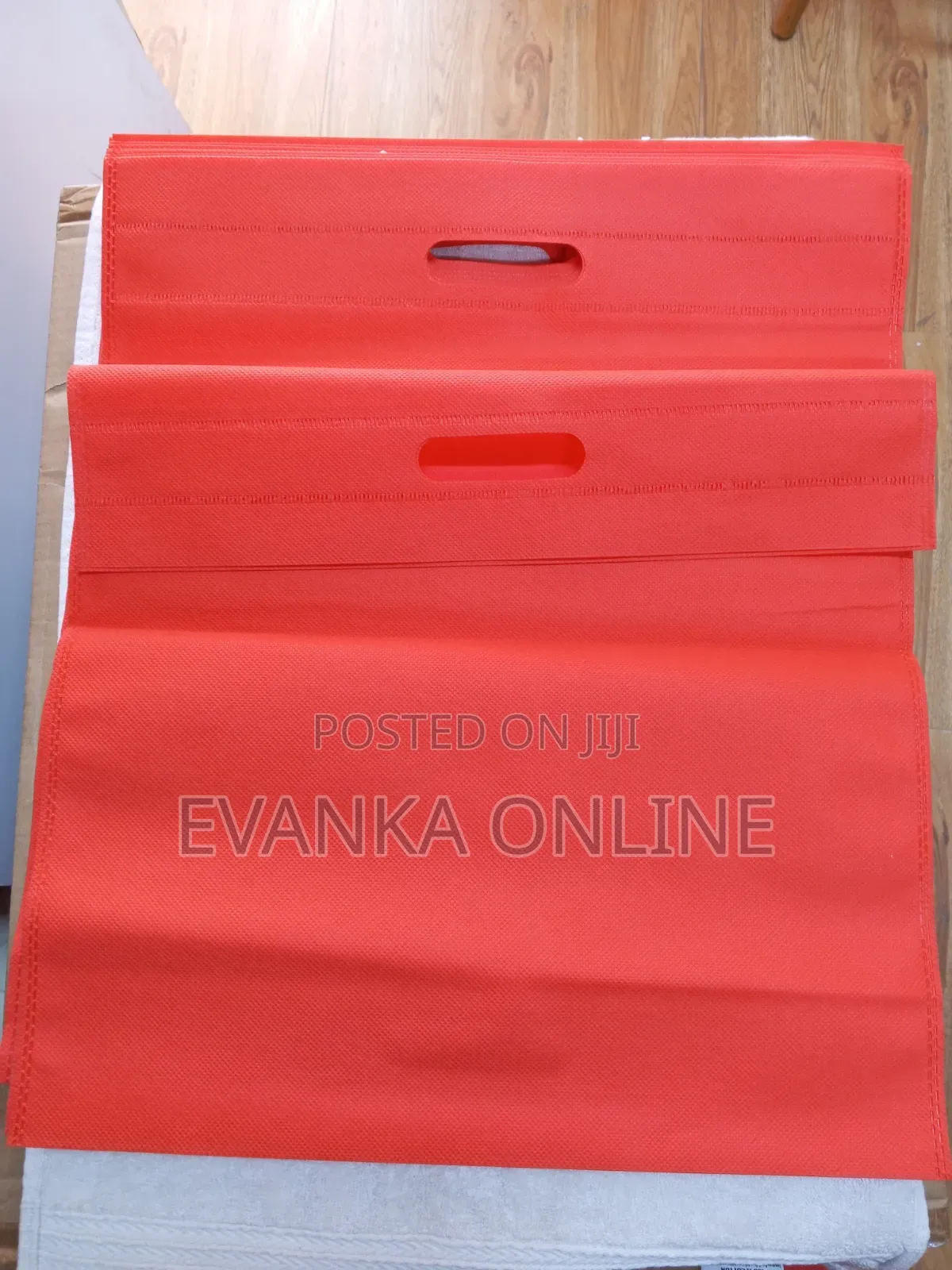 Non Woven Bag D-Cut Pack of 25 - (Red 35cmx45cm)