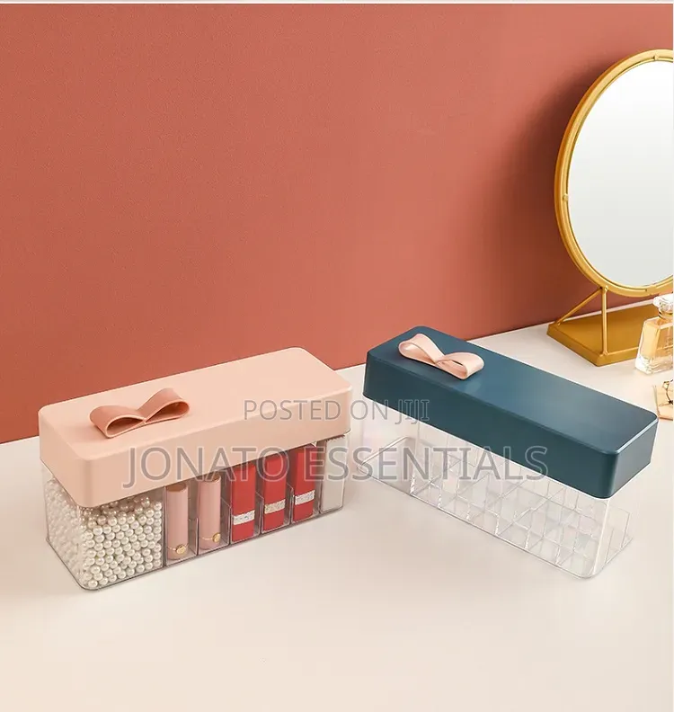 Elegant Lipstick Organizer Case Dustproof Makeup Storage Box
