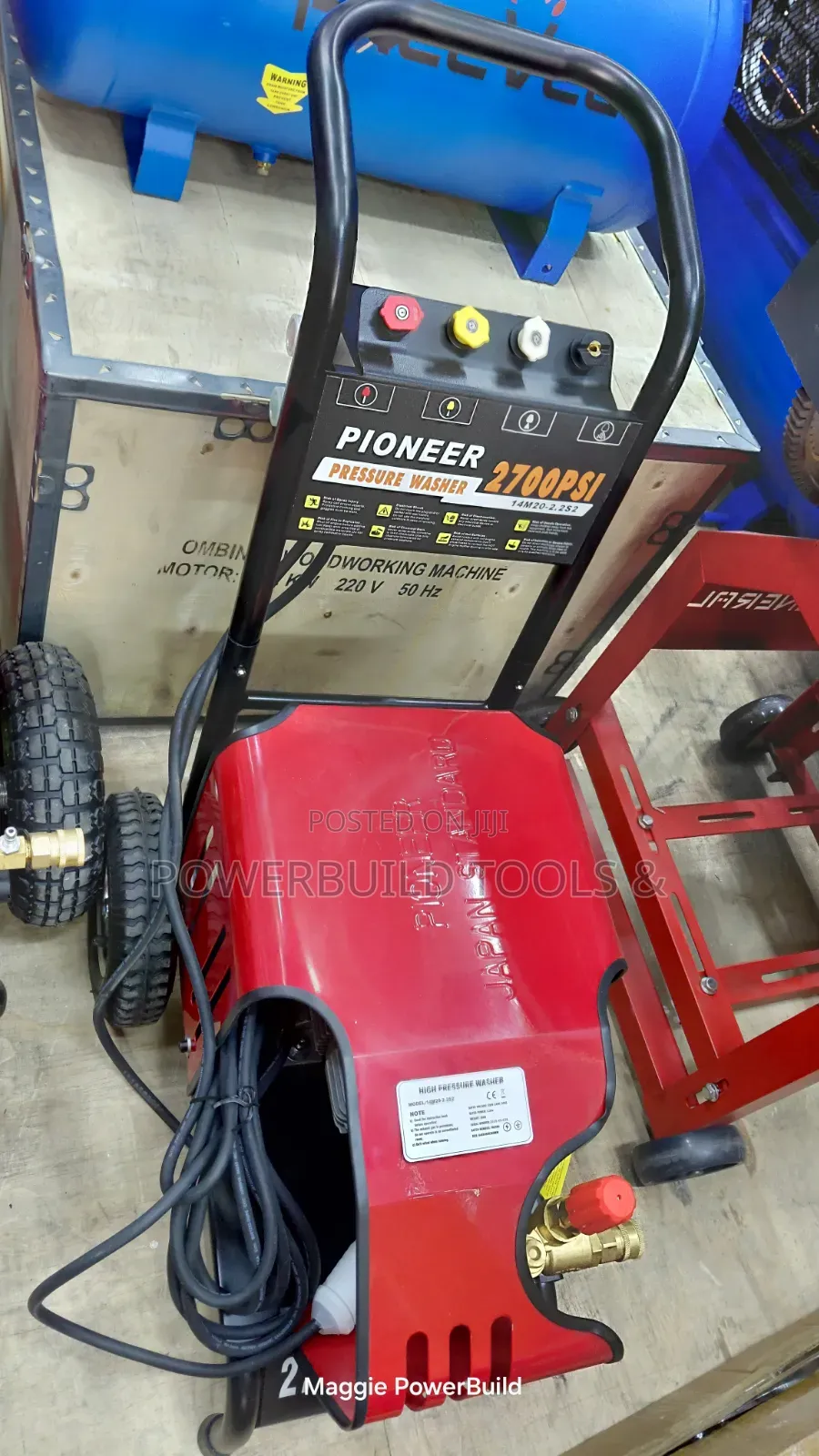 Pioneer 2700psi Single Phase Heavy-Duty Carwash Machine With 3hp Motor