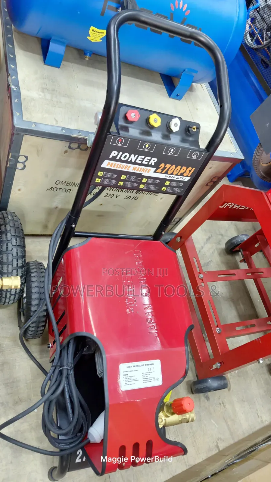 Pioneer 2700psi Single Phase Heavy-Duty Carwash Machine With 3hp Motor